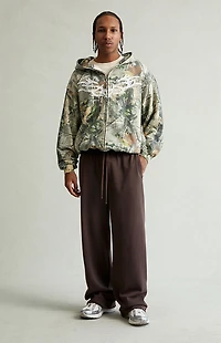 Pacsun Brown Fleece Extreme Baggy Sweatpants
