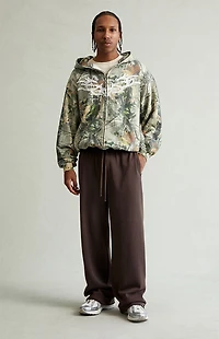 Pacsun Brown Fleece Extreme Baggy Sweatpants