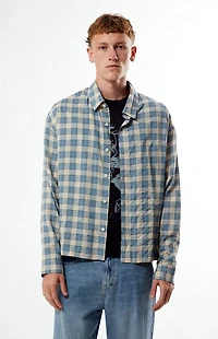 Pacsun Plaid Cropped Flannel Long Sleeve Shirt