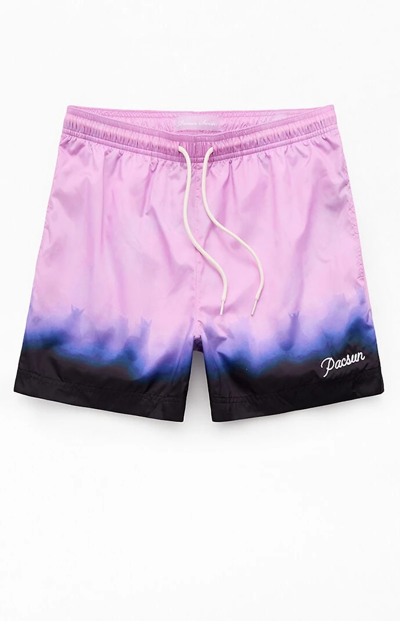 Pacsun Purple Stampede 4.5" Volley Swim Trunks