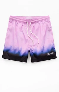 Pacsun Purple Stampede 4.5" Volley Swim Trunks