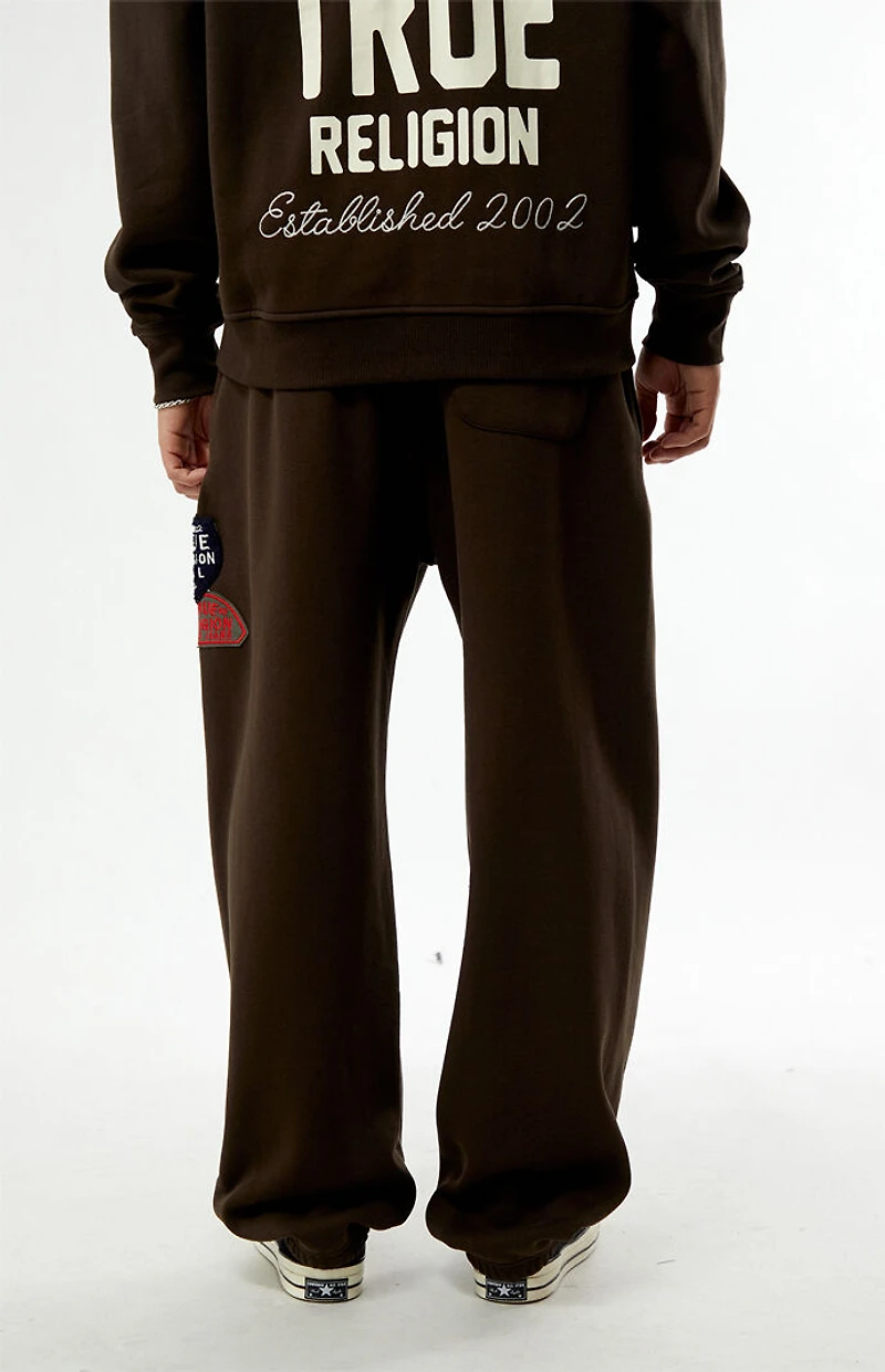 True Religion Vintage Patch Baggy Jogger Sweatpants