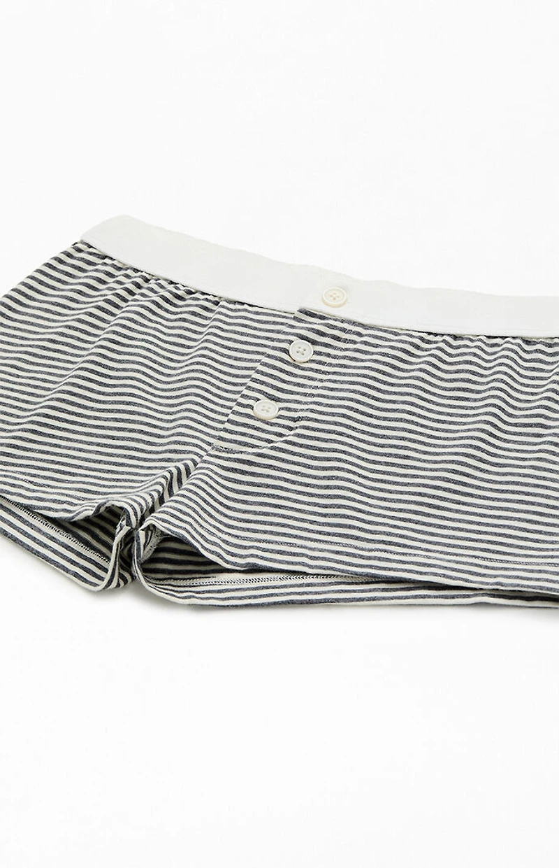 John Galt Striped Pajama Boyshorts