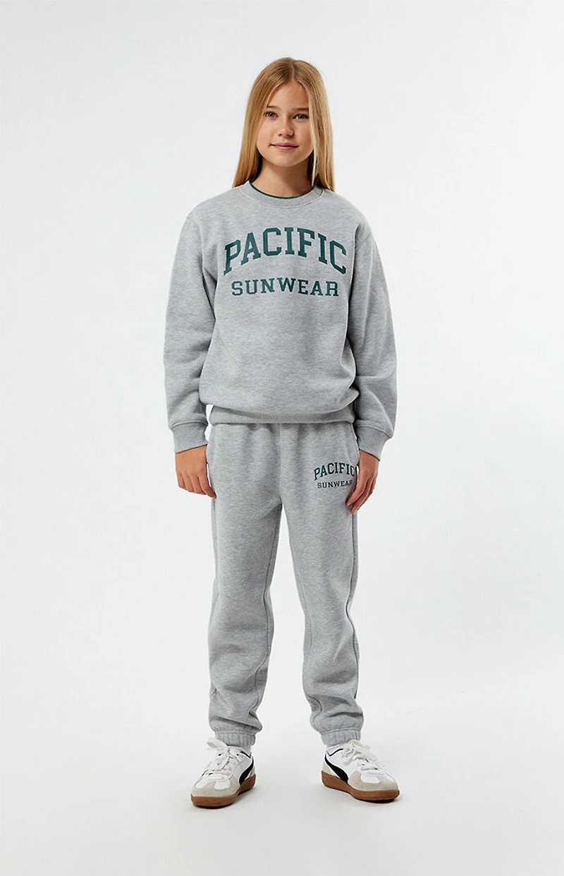 Pacsun Kids Heather Grey Pacific Sunwear Crew Neck Sweatshirt