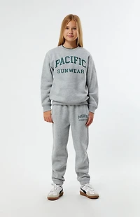 Pacsun Kids Heather Grey Pacific Sunwear Crew Neck Sweatshirt