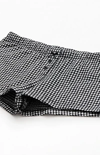 John Galt Black & White Gingham Boxer Shorts