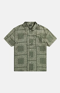 WeSC Olive Bandana Camp Shirt