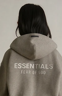 Fear of God ESSENTIALS Kids Homestead Heather Full Zip Fleece Hoodie