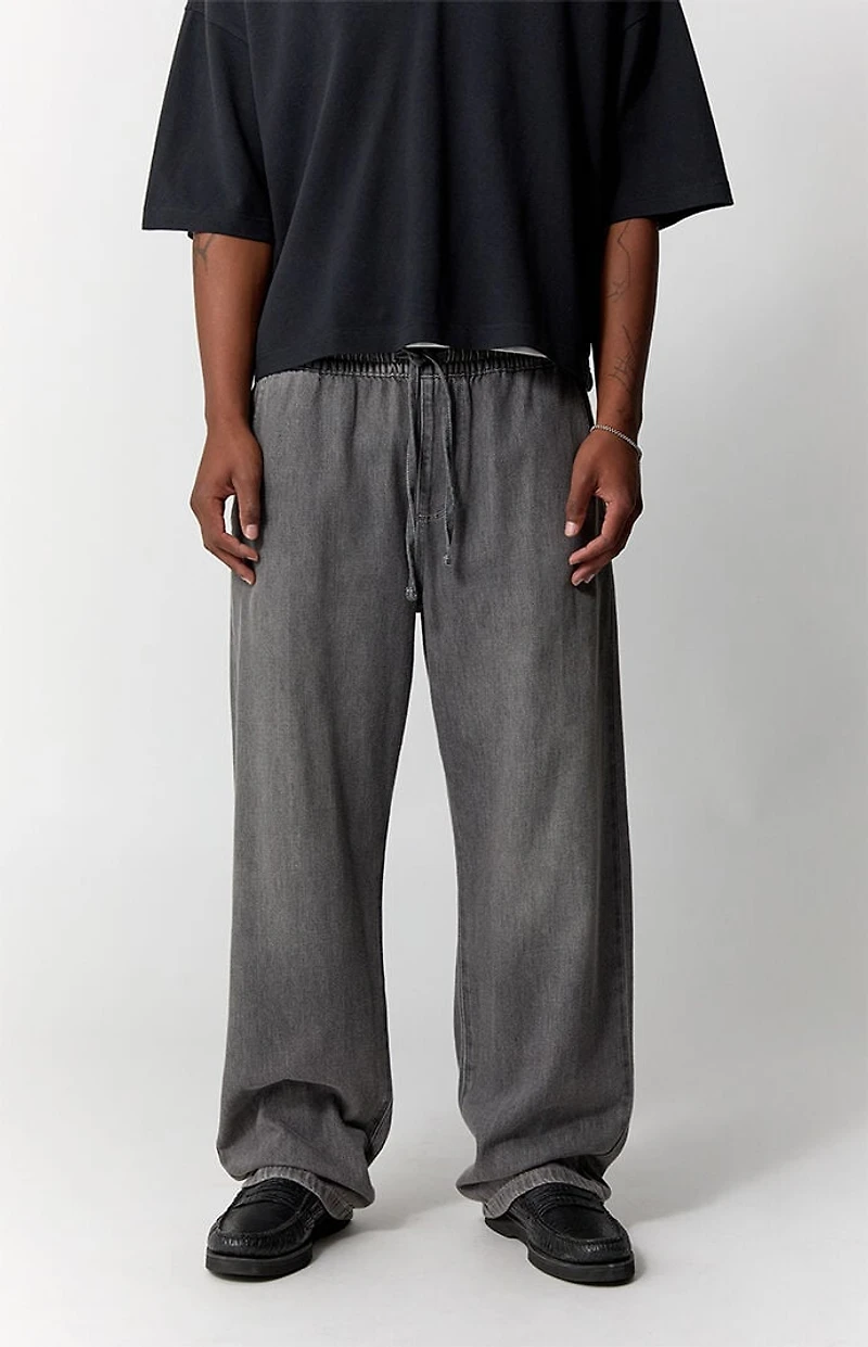 Pacsun Gray Straight Drawstring Pants