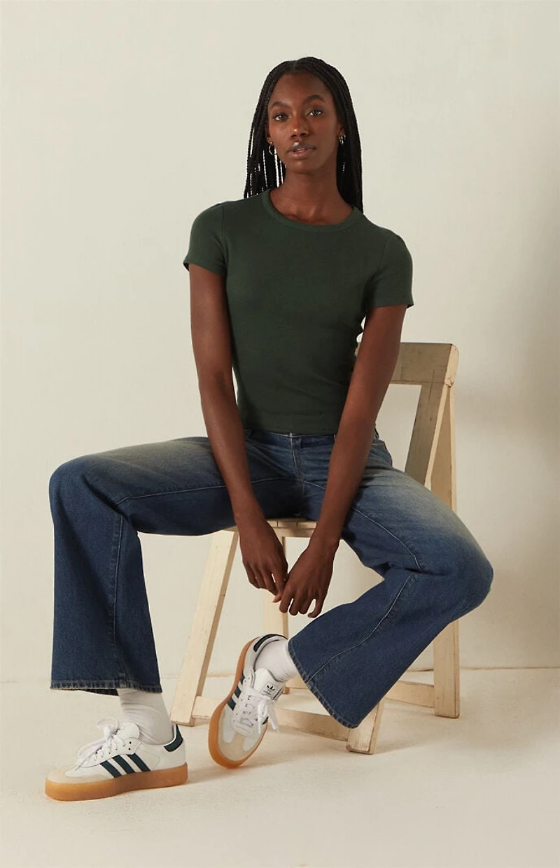 Your Favorite Marci Waffle Knit Crew Neck T-Shirt