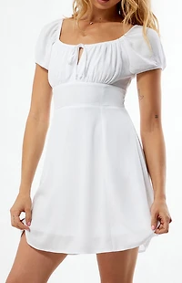 LA Hearts Tie Front Mini Dress