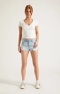 Pacsun Jamie Denim Micro Shorts Light Blue