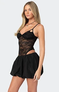 Edikted Strappy Sheer Lace Bodysuit