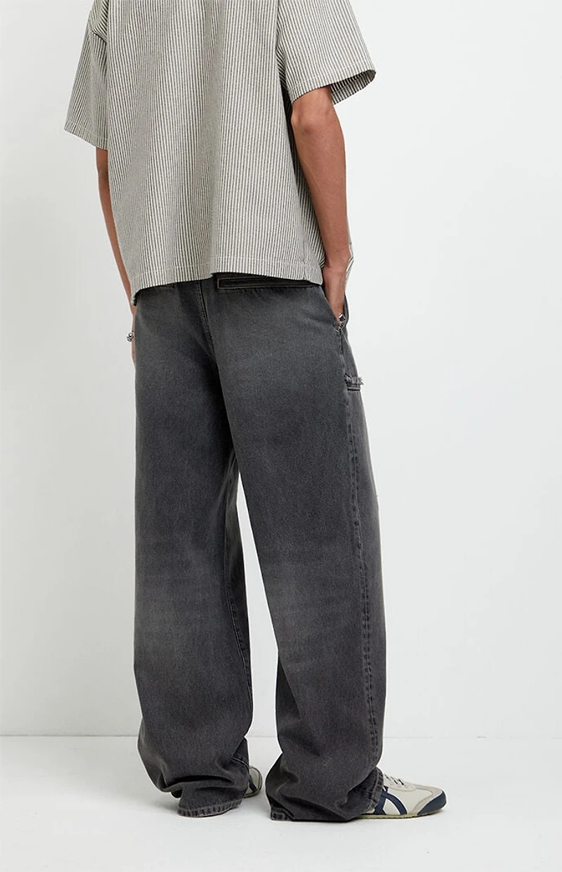 Pacsun Blake Extreme Baggy Jeans Frayed Pocket Faded Black
