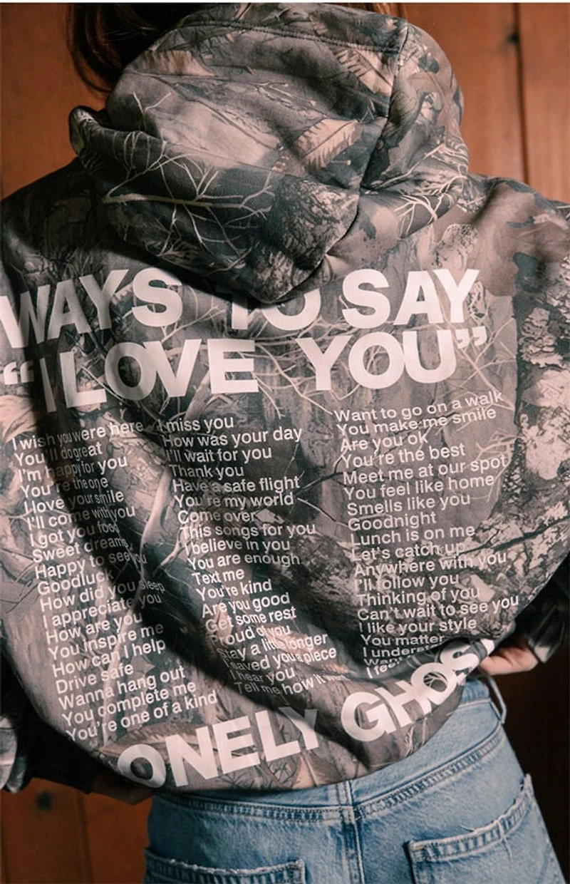 LONELY GHOST Camo Ways To Say I Love You Hoodie