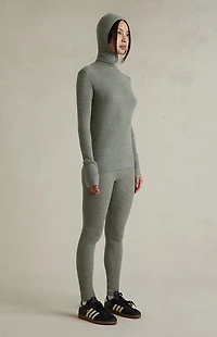 Fear of God ESSENTIALS Women's Concrete Heather Waffle Knit Leggings