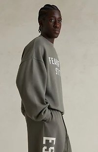Fear of God ESSENTIALS Moss '90s Fit Fleece Crew Neck Sweatshirt