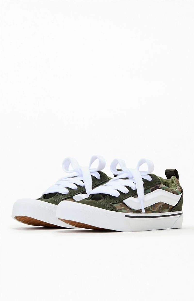 Vans Kids Green & Camo Knu Skool Shoes