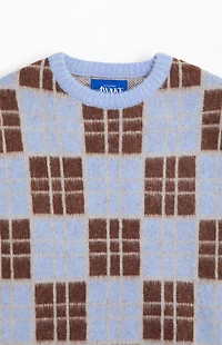 Awake NY Checkered Mohair Crew Neck Sweater