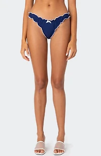 Edikted Golden Ruffle Edge Bikini Bottom