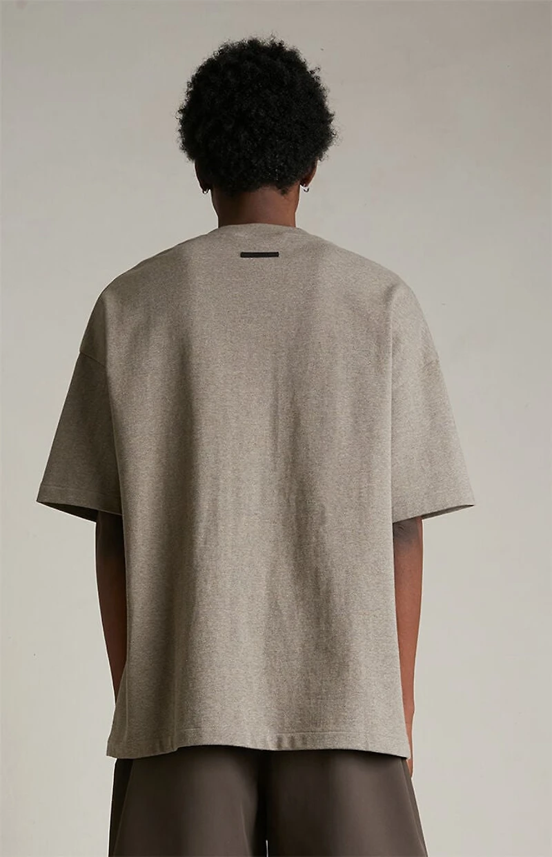 Fear of God ESSENTIALS Heather Grey Heavy Crew Neck T-Shirt