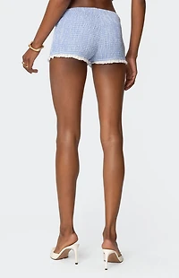 Edikted Antonia Gingham Scrunch Shorts