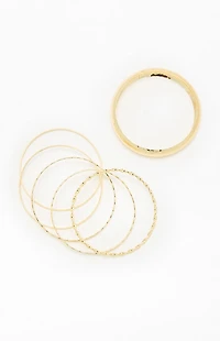 LA Hearts Etched Bangle Set