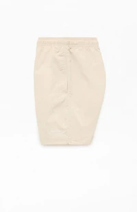 Pacsun Oatmeal Solid Collegiate 6.5" Swim Trunks