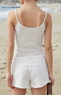 John Galt White & Pink Teddy Bear Skylar Tank Top