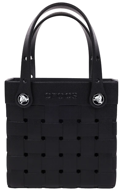 Crocs Black Small Woven Crocssbody Tote Bag