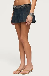 Edikted Roria Grommet Pleated Mini Skort