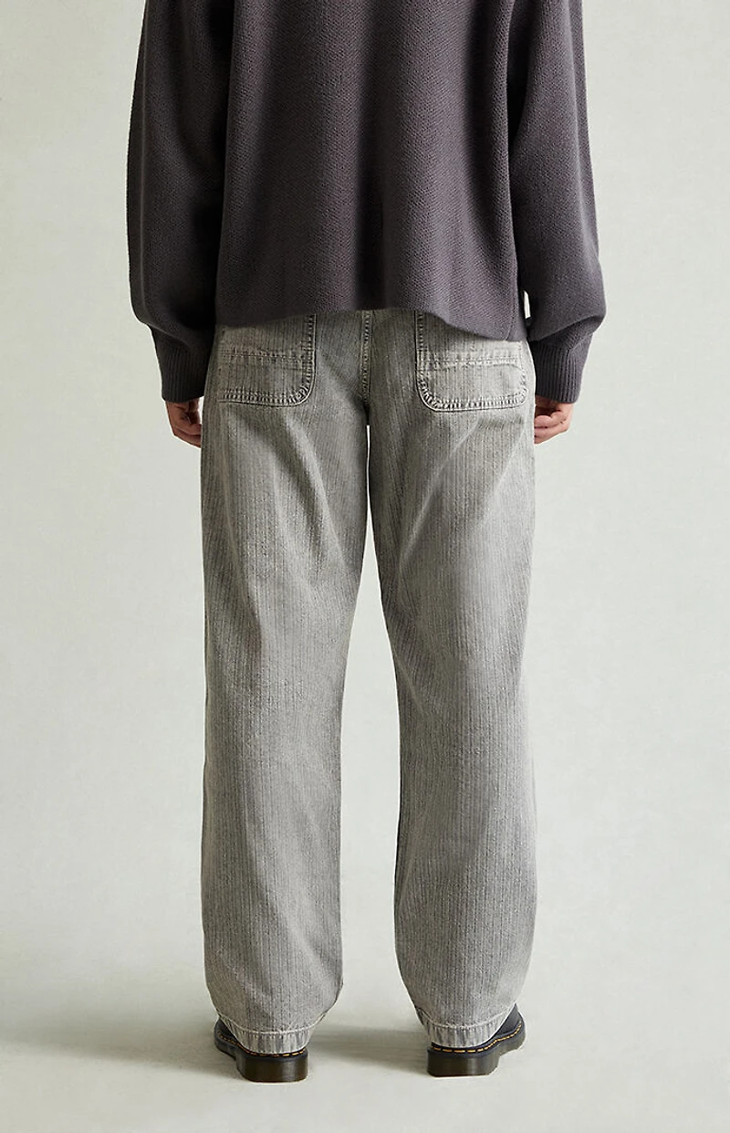 Pacsun Dylan Baggy Jeans Tonal Stripe Gray