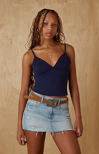 Your Favorite Dana Trim V Neck Cami Top
