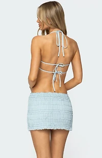 Edikted Mari Backless Ruffle Chiffon Top