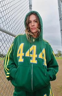 THE MAYFAIR GROUP 444 Aligned Zip Up Hoodie