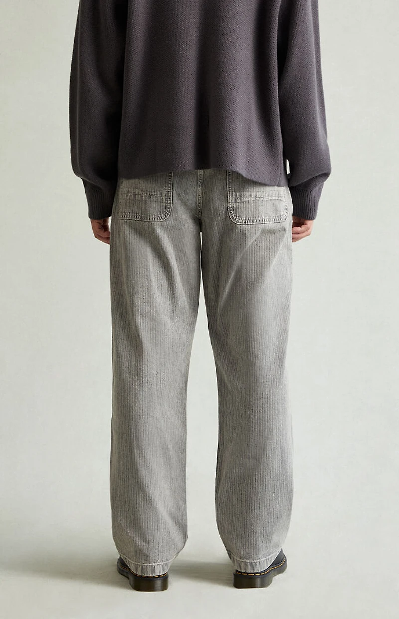 Pacsun Dylan Baggy Jeans Tonal Stripe Gray