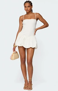 Edikted Ribbed Bubble Skirt Mini Dress