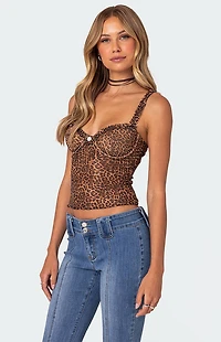 Edikted Lidia Sheer Mesh Bra Top
