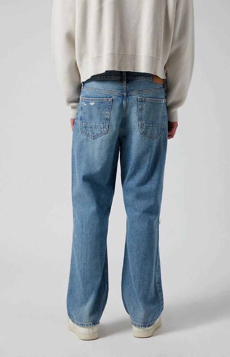 Pacsun Dylan Baggy Jeans Ripped Medium Blue