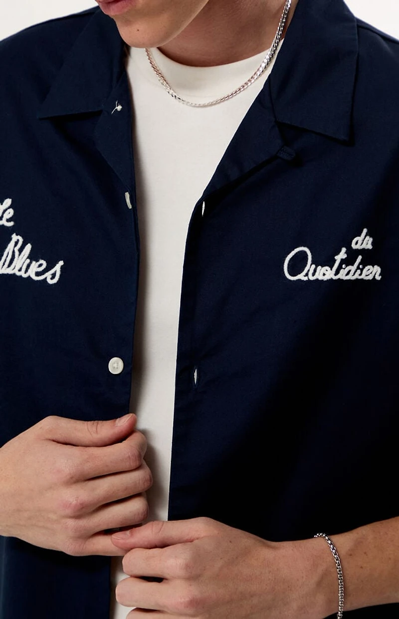 Pacsun Liberte Le Blues Camp Shirt