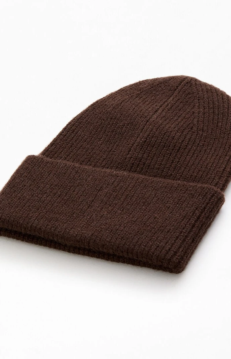 Pacsun Brown Ribbed Beanie
