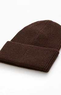 Pacsun Brown Ribbed Beanie