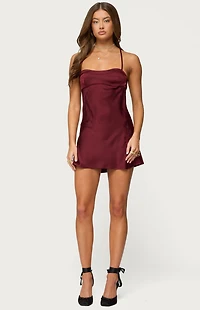 Edikted Nalah Satin Effect Mini Dress