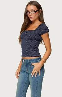 Edikted Stefania Polka Dot Top