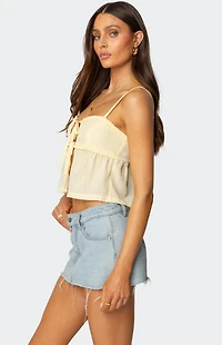Edikted Loula Tie Front Tank Top