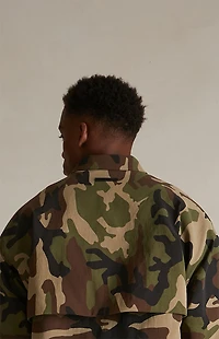 Fear of God ESSENTIALS Woodland Camo Military Nylon Overshirt Jacket