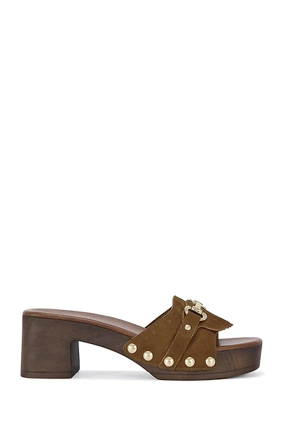 AZALEA WANG Women's Epsilon Brown Platform Sandals
