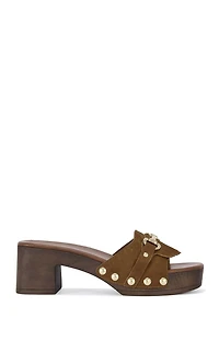 AZALEA WANG Women's Epsilon Brown Platform Sandals