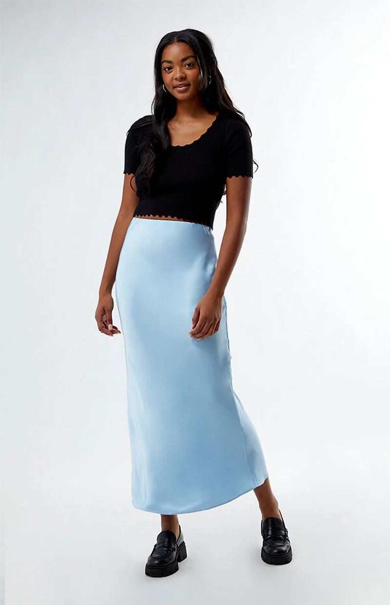 MINKPINK Laura Scalloped Short Sleeve Sweater