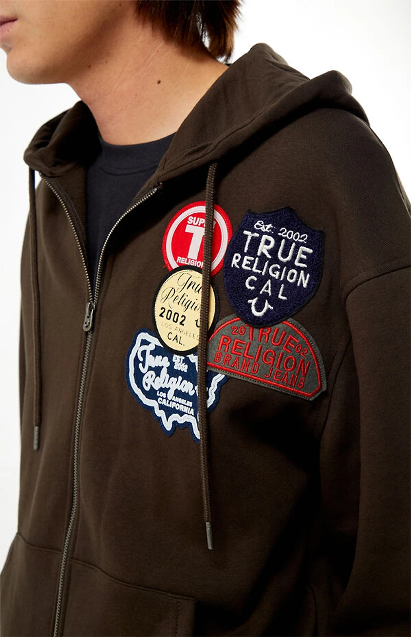 True Religion Vintage Patch Full Zip Hoodie
